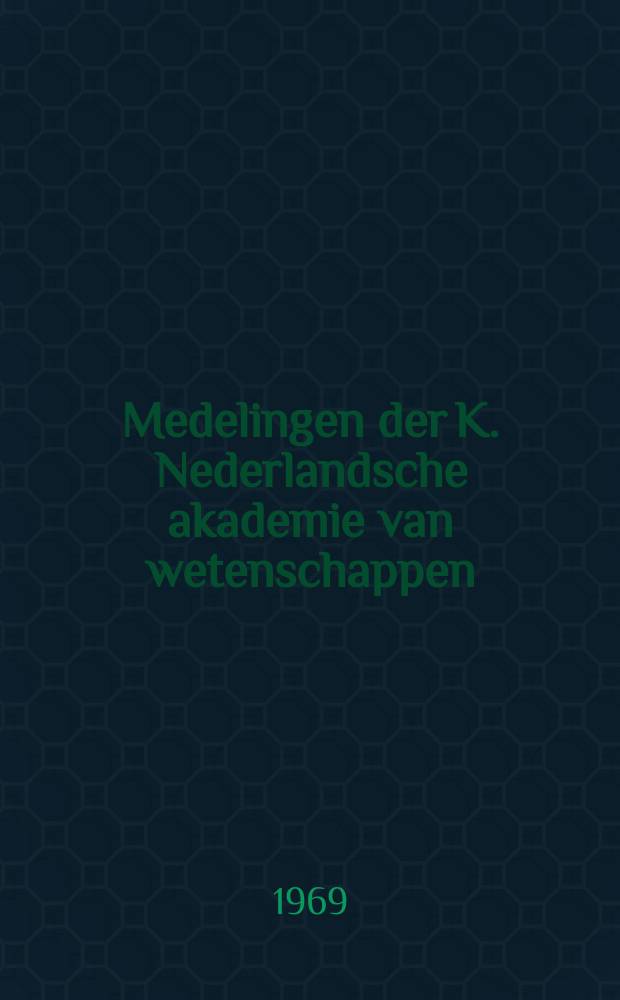 Medelingen der K. Nederlandsche akademie van wetenschappen : Afd. letterkunde. The "Eleatic one" in Melissus