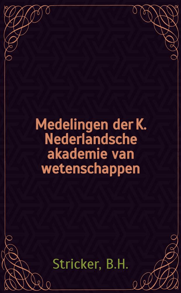 Medelingen der K. Nederlandsche akademie van wetenschappen : Afd. letterkunde. De Ark des Verbonds