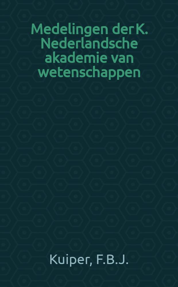 Medelingen der K. Nederlandsche akademie van wetenschappen : Afd. letterkunde. On Zarathustra language