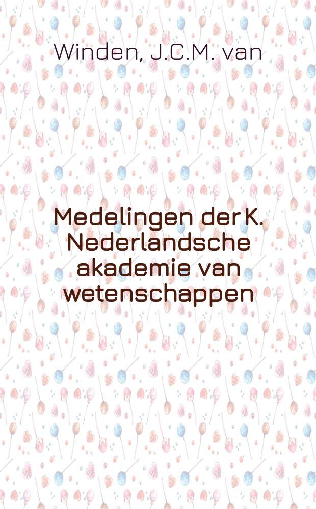 Medelingen der K. Nederlandsche akademie van wetenschappen : Afd. letterkunde. "Idee" en "materie" in de vroeg - christelijke uitleg