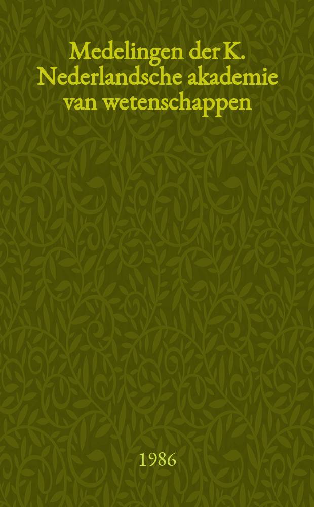 Medelingen der K. Nederlandsche akademie van wetenschappen : Afd. letterkunde. The art of memory...