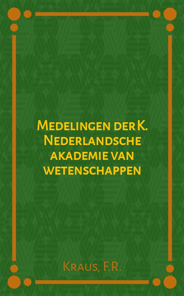 Medelingen der K. Nederlandsche akademie van wetenschappen : Afd. letterkunde. Sonderformen arkadischer Parataxe