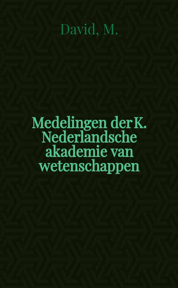 Medelingen der K. Nederlandsche akademie van wetenschappen : Afd. letterkunde. Adoptie in het oude Israël