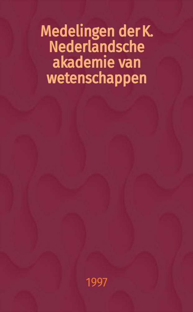 Medelingen der K. Nederlandsche akademie van wetenschappen : Afd. letterkunde. Kunstsoorten, genres en medialiteit