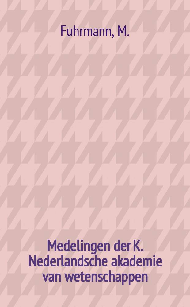 Medelingen der K. Nederlandsche akademie van wetenschappen : Afd. letterkunde. Cicero's Topica