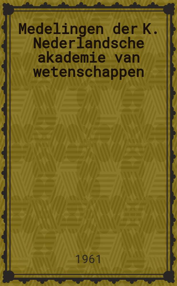 Medelingen der K. Nederlandsche akademie van wetenschappen : Afd. letterkunde. Cleanthes or Posidonius?