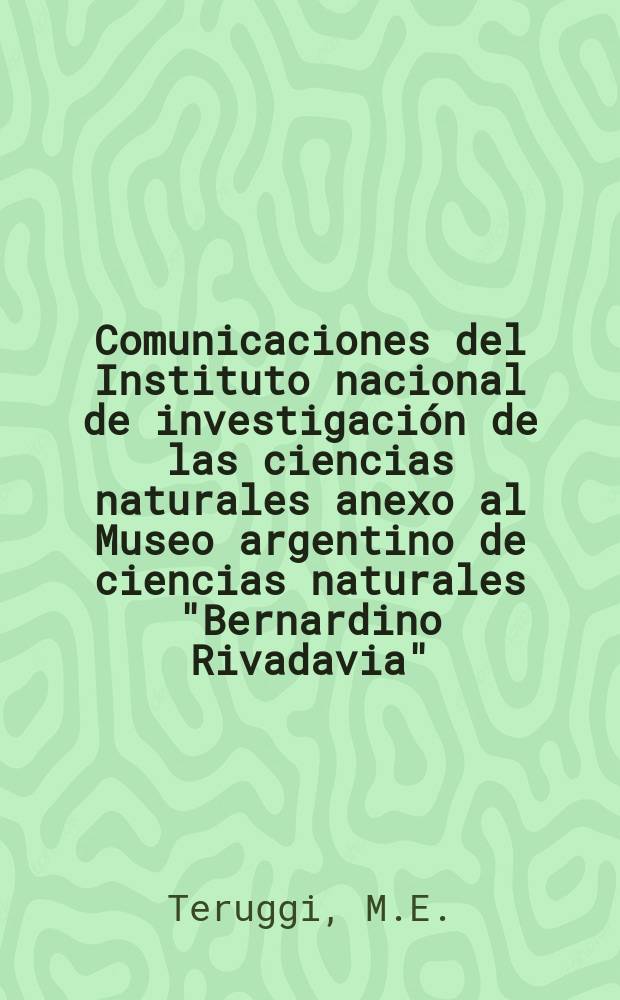 Comunicaciones del Instituto nacional de investigación de las ciencias naturales anexo al Museo argentino de ciencias naturales "Bernardino Rivadavia". T.1, №9 : Mordenita