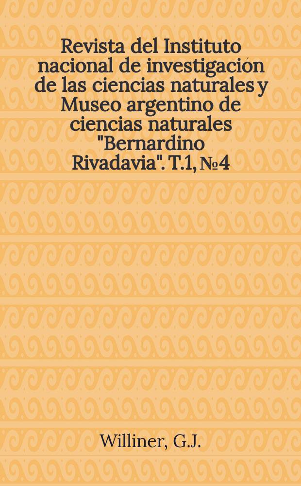 Revista del Instituto nacional de investigación de las ciencias naturales y Museo argentino de ciencias naturales "Bernardino Rivadavia". T.1, №4 : Corrodentios de Bolivia