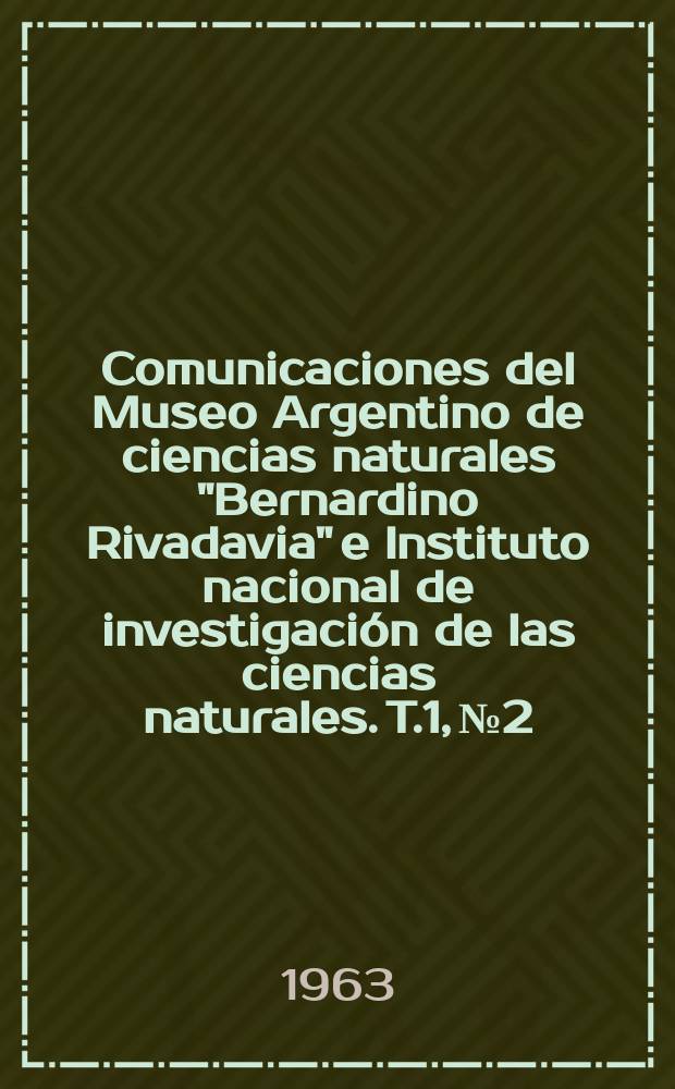 Comunicaciones del Museo Argentino de ciencias naturales "Bernardino Rivadavia" e Instituto nacional de investigación de las ciencias naturales. T.1, №2 : Observaciones sobre la raya de rió