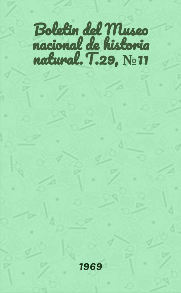 Boletin del Museo nacional de historia natural. T.29, №11 : Histología de la piel de Rhinoderma darwinii D&B en relación con su color y variabilidad