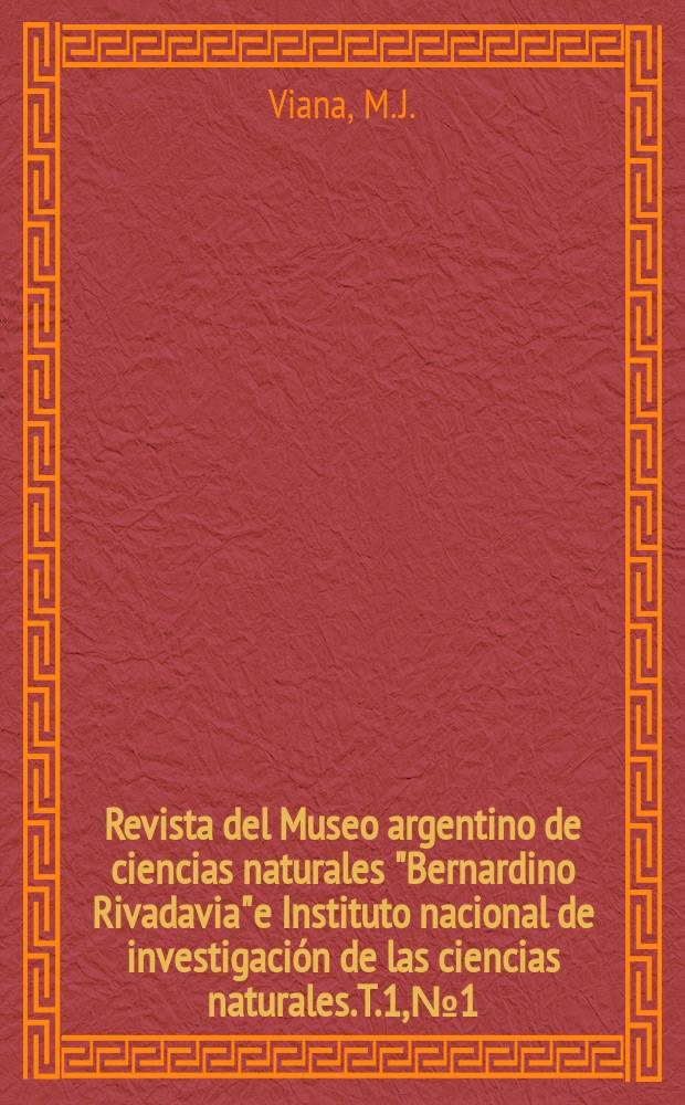 Revista del Museo argentino de ciencias naturales "Bernardino Rivadavia" e Instituto nacional de investigación de las ciencias naturales. T.1, №1 : Revisión sistemática de las especies argentinas de "Omocerini" Spaeth y catalogo bibliográfico de la thibus