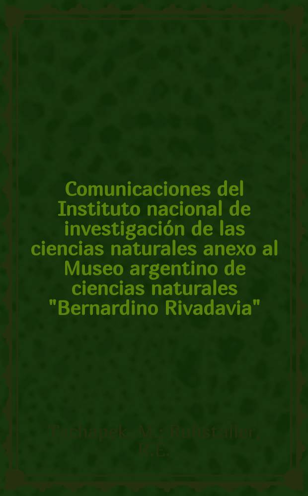 Comunicaciones del Instituto nacional de investigación de las ciencias naturales anexo al Museo argentino de ciencias naturales "Bernardino Rivadavia". T.1, №3 : Nuevo método para determinar el potencial electrocinética de los coloides
