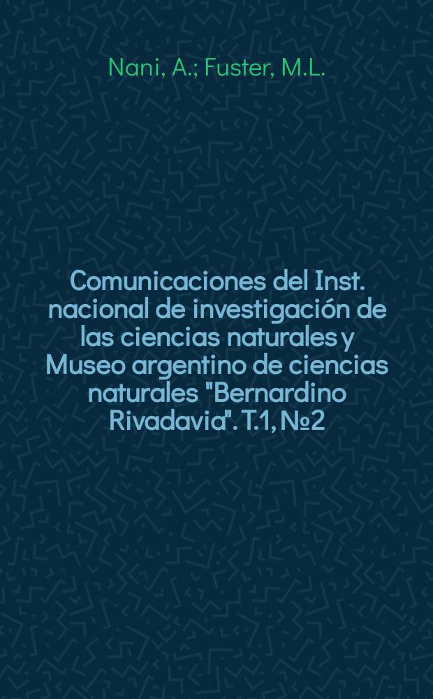 Comunicaciones del Inst. nacional de investigación de las ciencias naturales y Museo argentino de ciencias naturales "Bernardino Rivadavia". T.1, №2 : Hypophthalmus oremaculatus