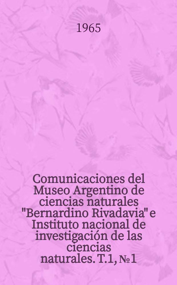Comunicaciones del Museo Argentino de ciencias naturales "Bernardino Rivadavia" e Instituto nacional de investigación de las ciencias naturales. T.1, №1 : Los parásitos de los Mitilidos y los danos porellos causados