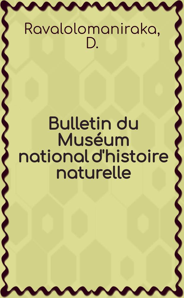 Bulletin du Muséum national d'histoire naturelle : Réunion des naturalistes du muséum. Série 3, № 46 : Contribution a l'étude de quelques feuilles de Monocotylédones