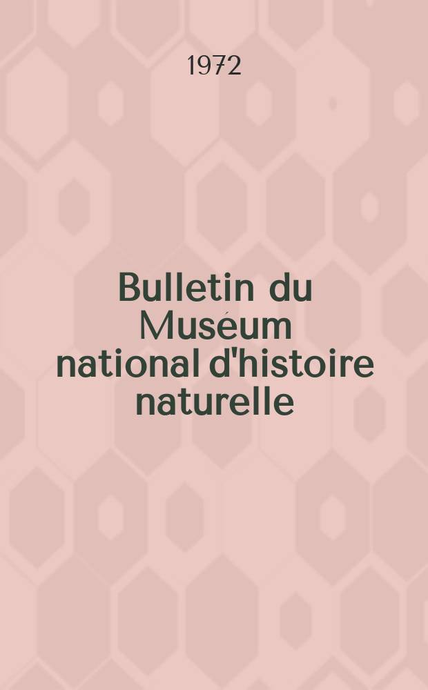 Bulletin du Muséum national d'histoire naturelle : Réunion des naturalistes du muséum. Série 3, № 64 : Taxonomic studies on the genus Grandidierella Coutière (Crustacea, Amphipoda)