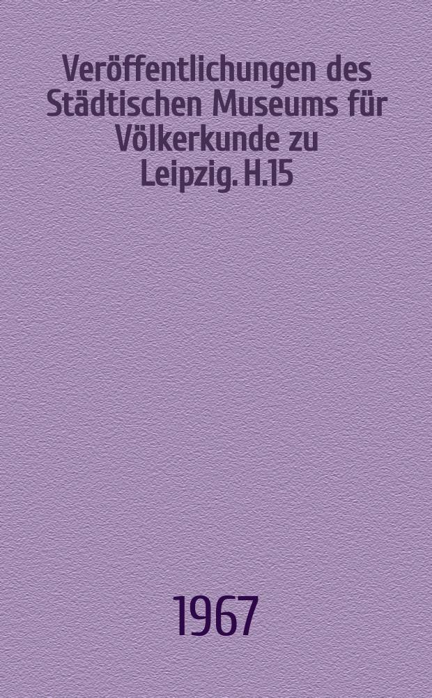 Veröffentlichungen des Städtischen Museums für Völkerkunde zu Leipzig. H.15 : Töpferei in Afrika