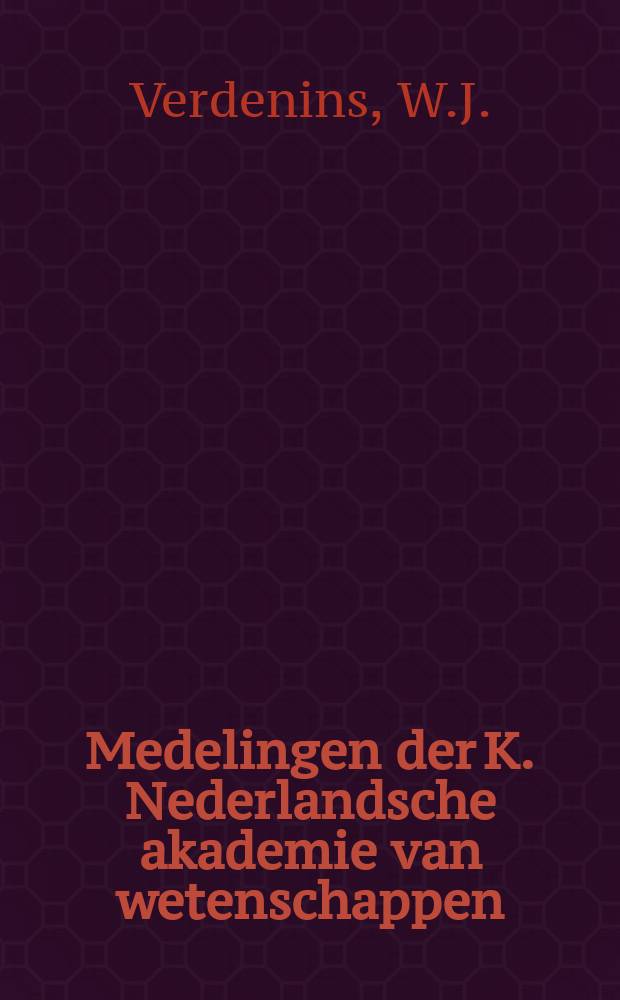 Medelingen der K. Nederlandsche akademie van wetenschappen : Afd. letterkunde. Pmdar's seventh Olympian ode