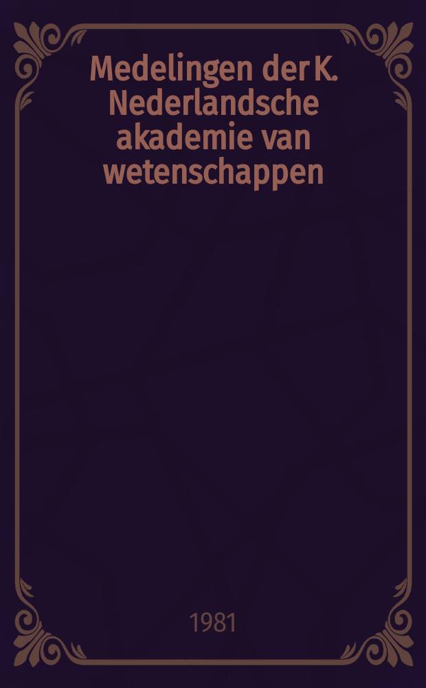 Medelingen der K. Nederlandsche akademie van wetenschappen : Afd. letterkunde. Aspecten van het godsbegrip in het Oude Testament