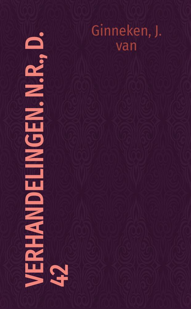 Verhandelingen. N.R., D. 42 : Contribution á la grammaire comparée des langues du Caucase