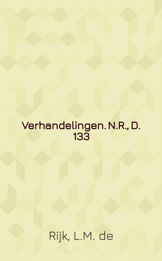 Verhandelingen. N.R., D. 133 : Platos sophist