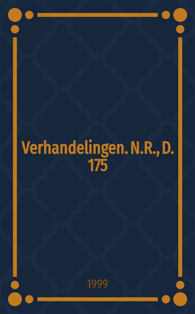 Verhandelingen. N.R., D. 175 : Non linear developmental processes