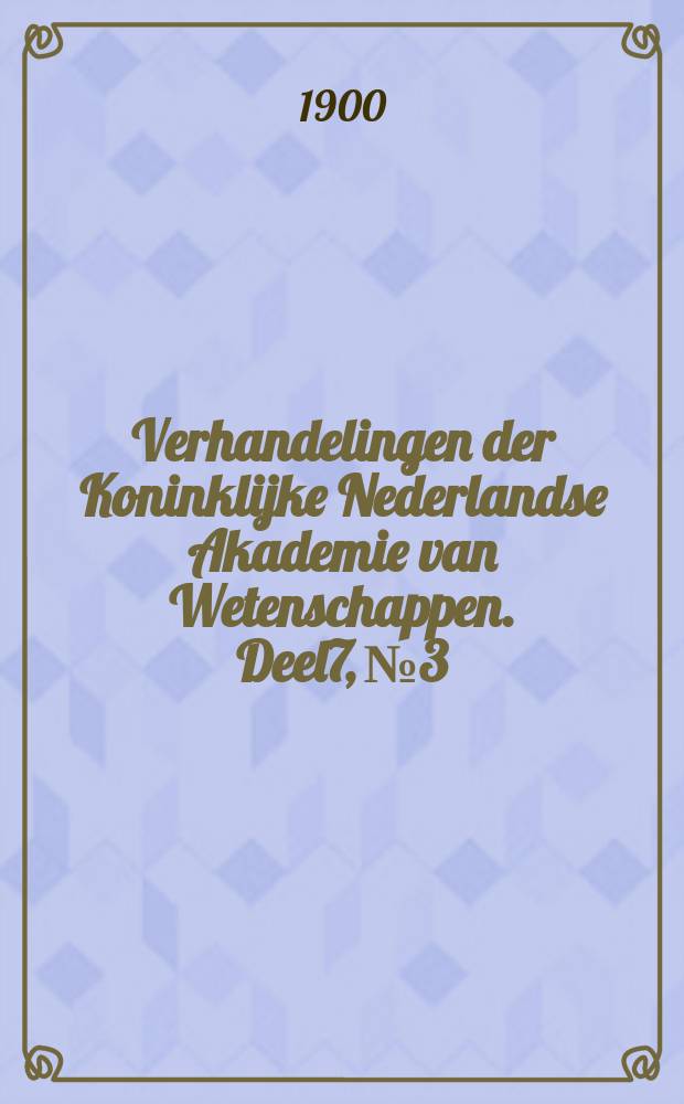 Verhandelingen der Koninklijke Nederlandse Akademie van Wetenschappen. Deel7, №3 : On certain series of sections of the regular four - dimensional hypersolids