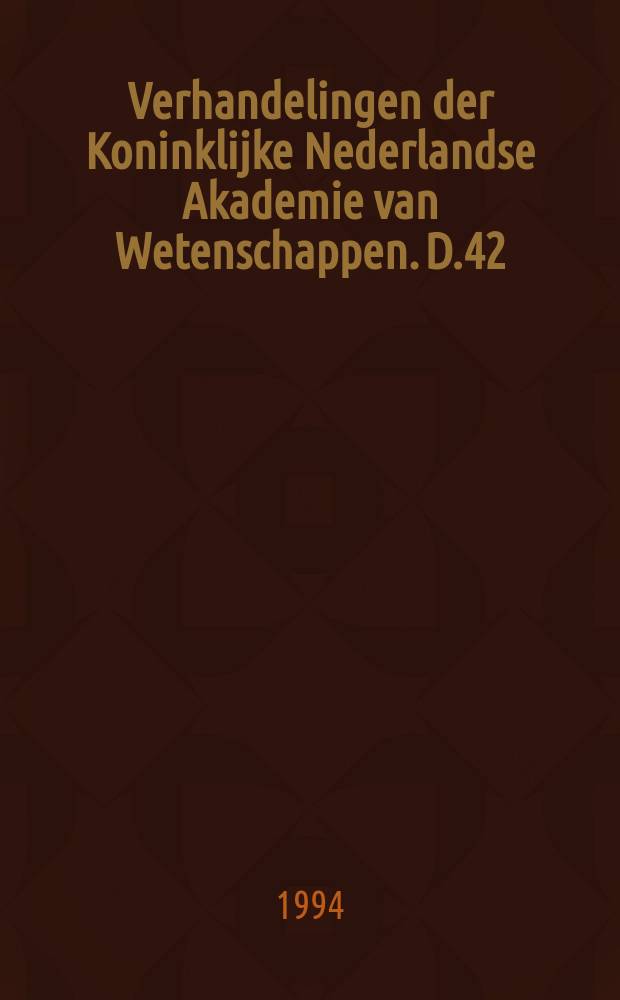 Verhandelingen der Koninklijke Nederlandse Akademie van Wetenschappen. D.42 : Femto second reaction dynamics