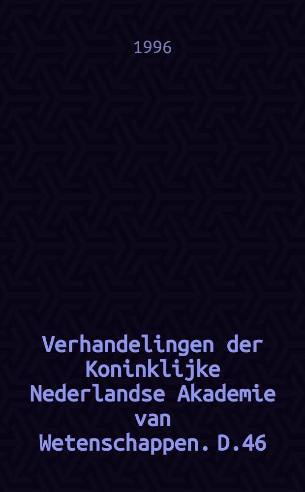 Verhandelingen der Koninklijke Nederlandse Akademie van Wetenschappen. D.46 : Transitional boundary layers in aeronautics