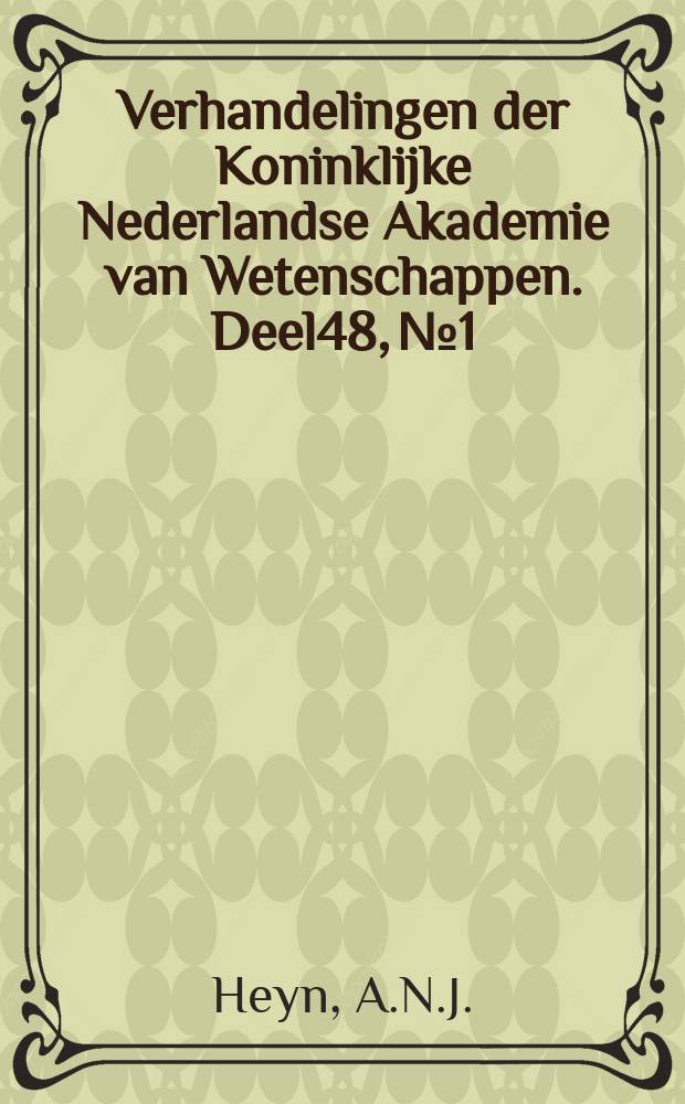 Verhandelingen der Koninklijke Nederlandse Akademie van Wetenschappen. Deel48, №1 : Studies on the microbiological retting process for the preparation of a hard fiber and influence of this process on the fiber properties