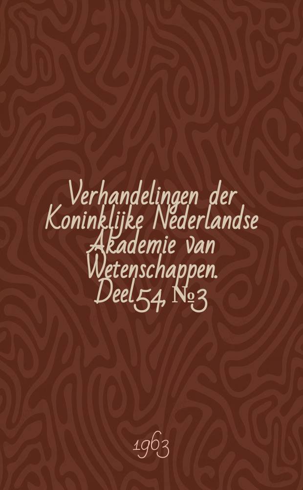 Verhandelingen der Koninklijke Nederlandse Akademie van Wetenschappen. Deel54, №3 : Vegetation and soil of a white - sand savanna in Suriname
