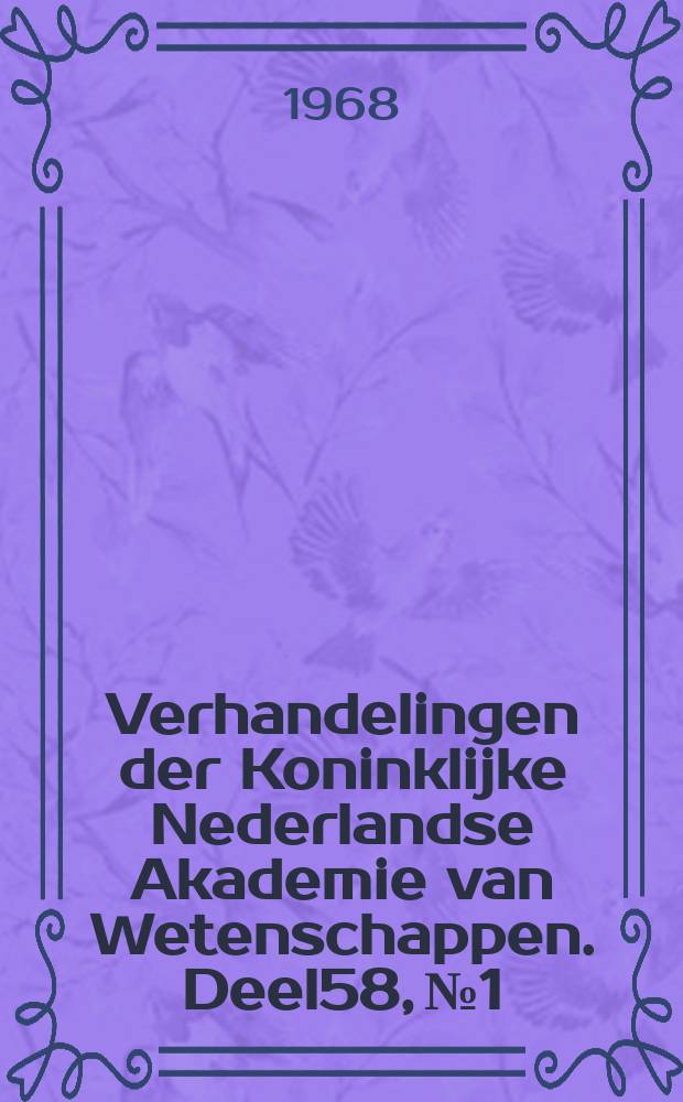 Verhandelingen der Koninklijke Nederlandse Akademie van Wetenschappen. Deel58, №1 : The geonomoid palms