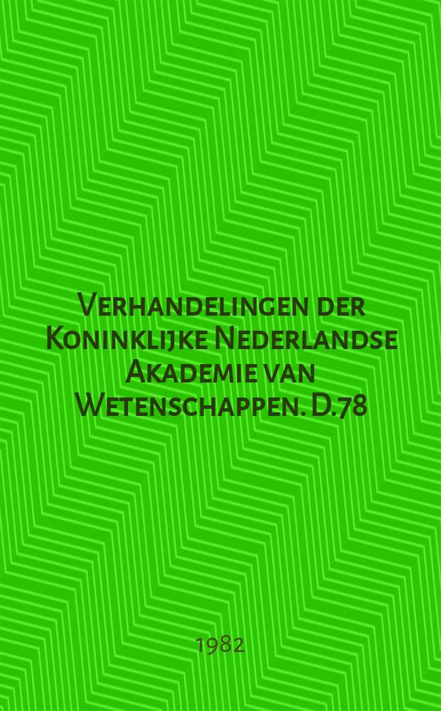 Verhandelingen der Koninklijke Nederlandse Akademie van Wetenschappen. D.78 : A taxonomic revision of the American...