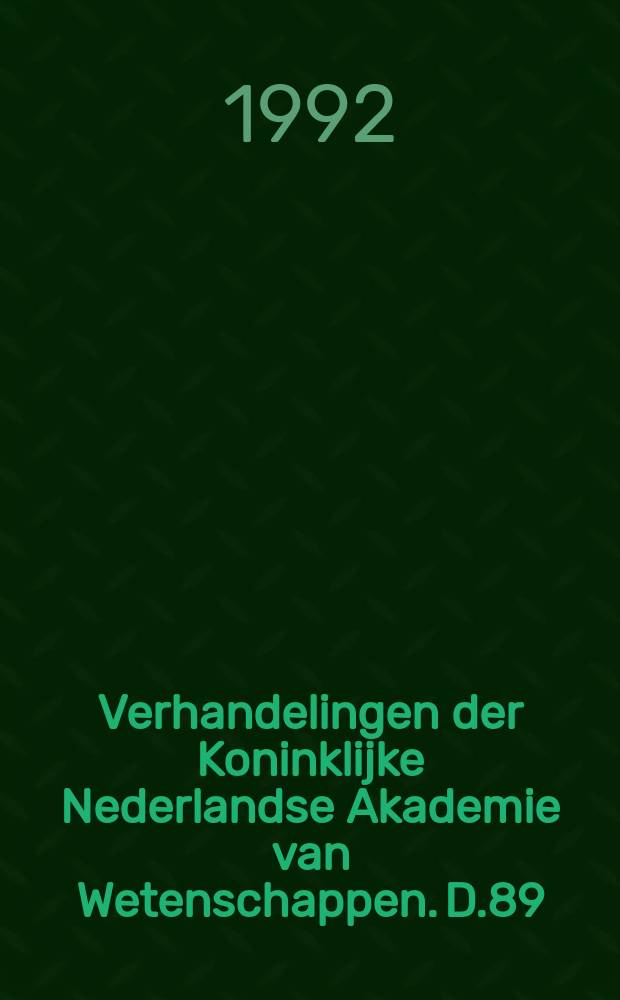 Verhandelingen der Koninklijke Nederlandse Akademie van Wetenschappen. D.89 : African fig trees and fig wasps