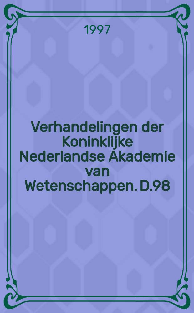 Verhandelingen der Koninklijke Nederlandse Akademie van Wetenschappen. D.98 : Mechanisms of biohalogenation and dehalogenation