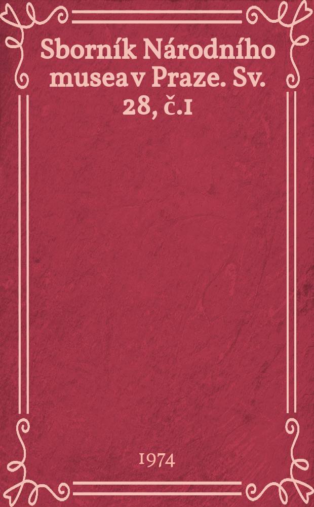 Sborn&iacute;k N&aacute;rodn&iacute;ho musea v Praze. Sv. 28, č.1 : The Attic dark age incised ware