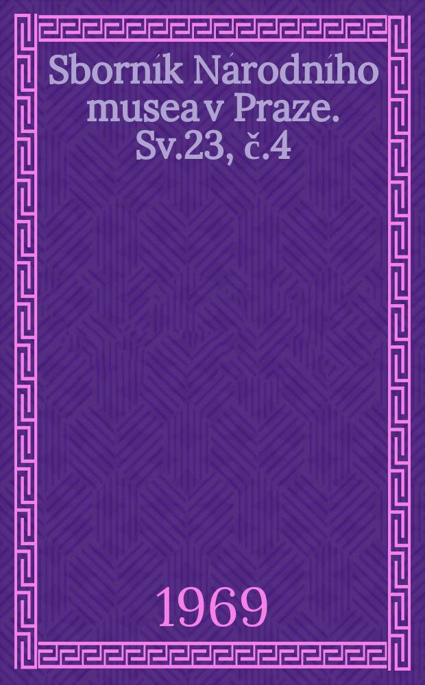 Sborník Národního musea v Praze. Sv.23, č.4/5 : Venkovské obyvatelstvo v Čechách v tereziánských katastrech (1700-1750)
