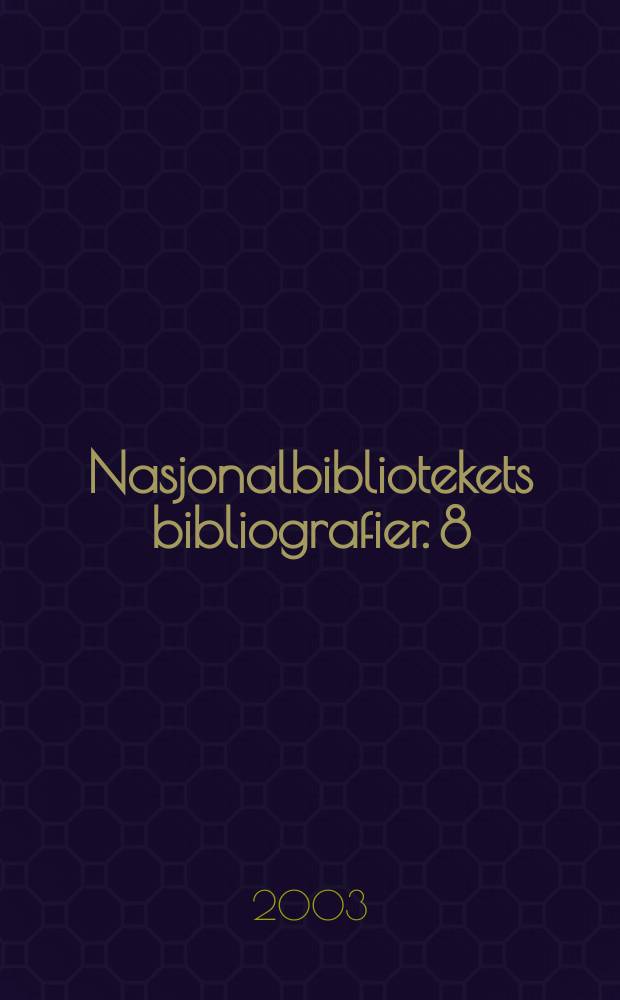 Nasjonalbibliotekets bibliografier. 8 : Gunnar Skirbekk