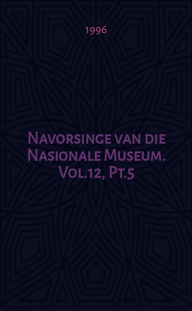 Navorsinge van die Nasionale Museum. Vol.12, Pt.5 : Afrotropical Archaeidae (Araneae)