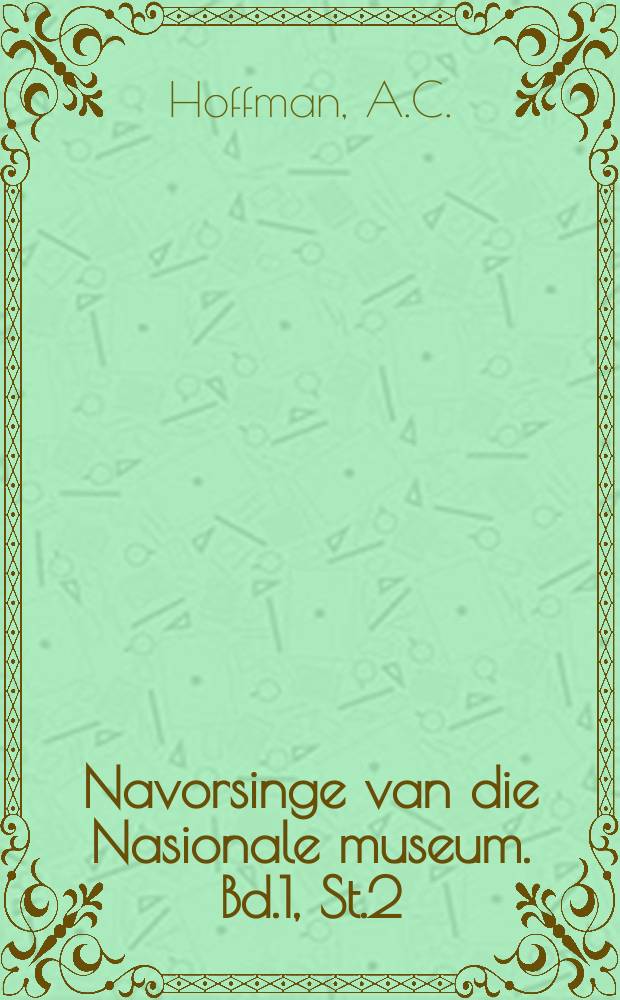 Navorsinge van die Nasionale museum. Bd.1, St.2 : Venda dugout canoe. Polished - edge hone implements