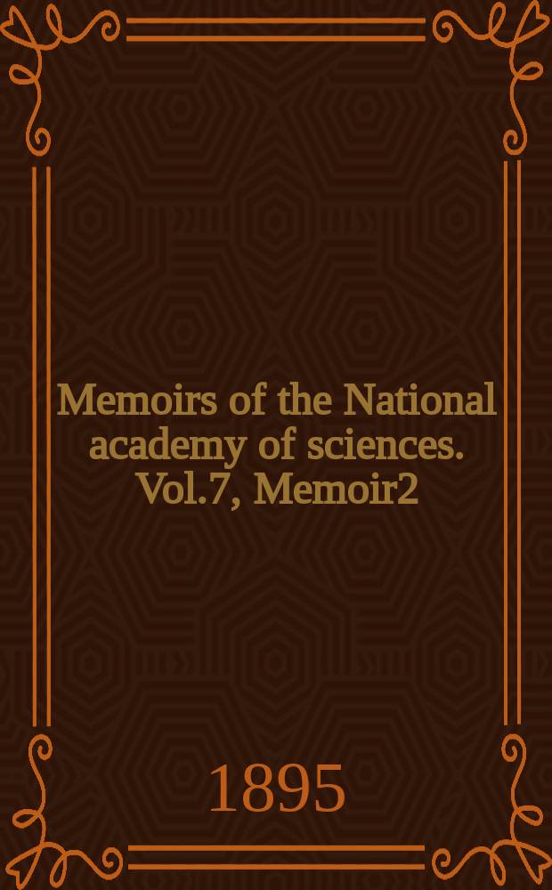 Memoirs of the National academy of sciences. Vol.7, Memoir2 : On reaction-times and the velocity of the nervous impulse