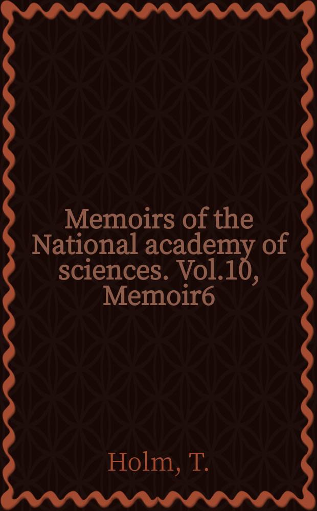 Memoirs of the National academy of sciences. Vol.10, Memoir6 : Commelinaceae