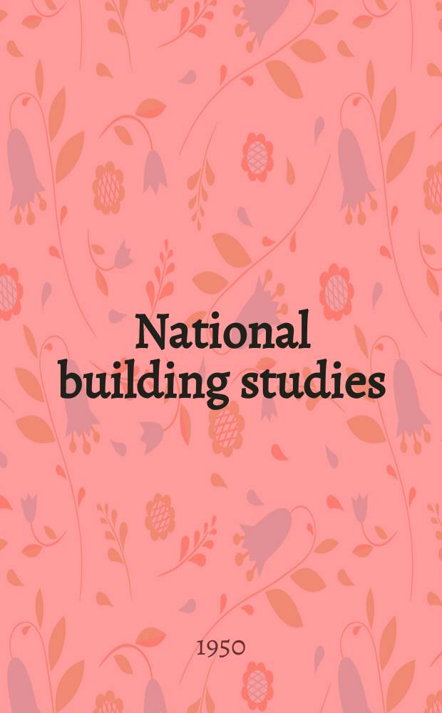 National building studies : Bulletin. №9 : Some common defects in blickwork