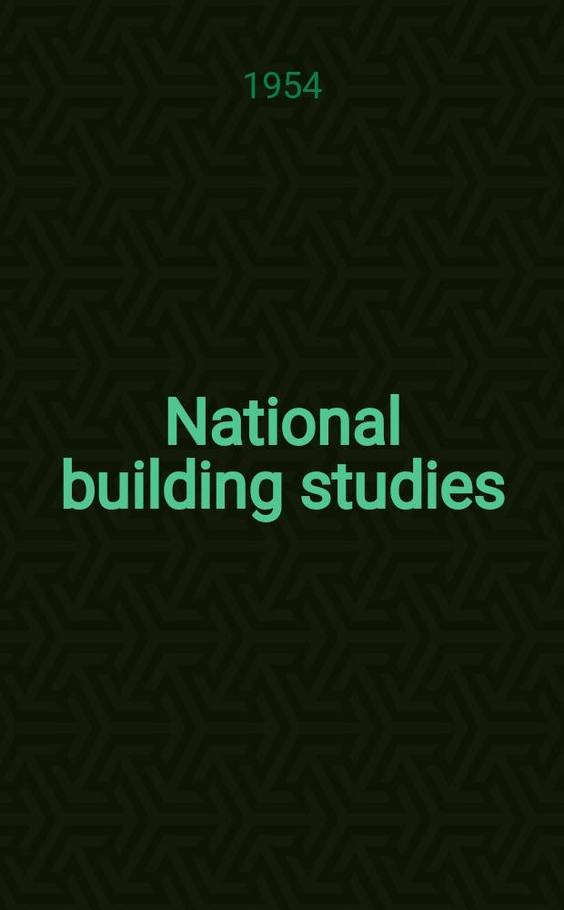 National building studies : Research paper. №19 : Dynamic stresses in cast iron girder bridges