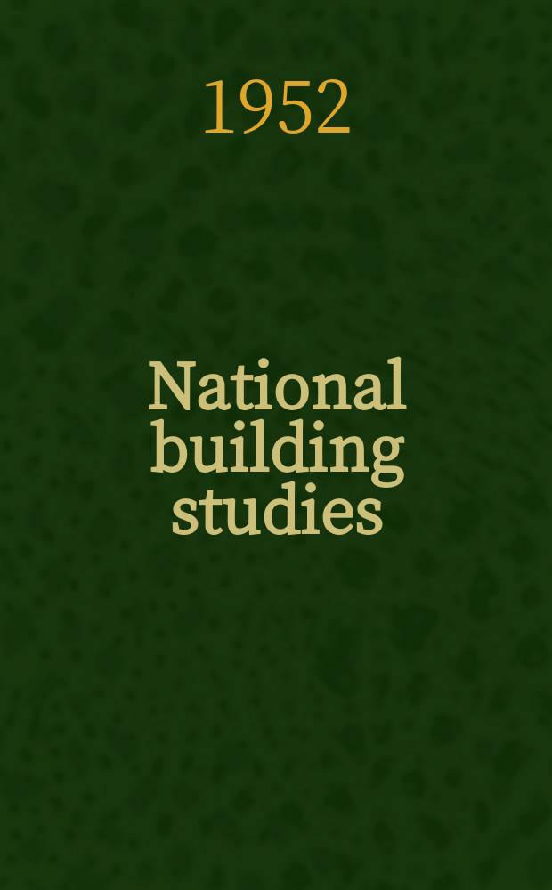 National building studies : Special report. №19 : The assessment of vibration intensity and its application to the study of building vibrations