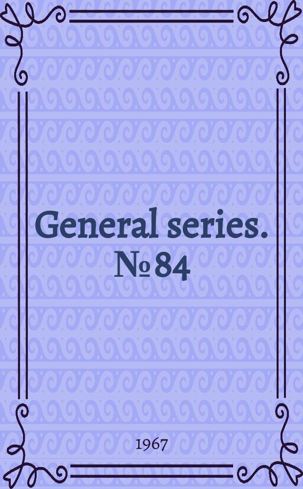 General series. №84 : Yields on corporate dept directly placed