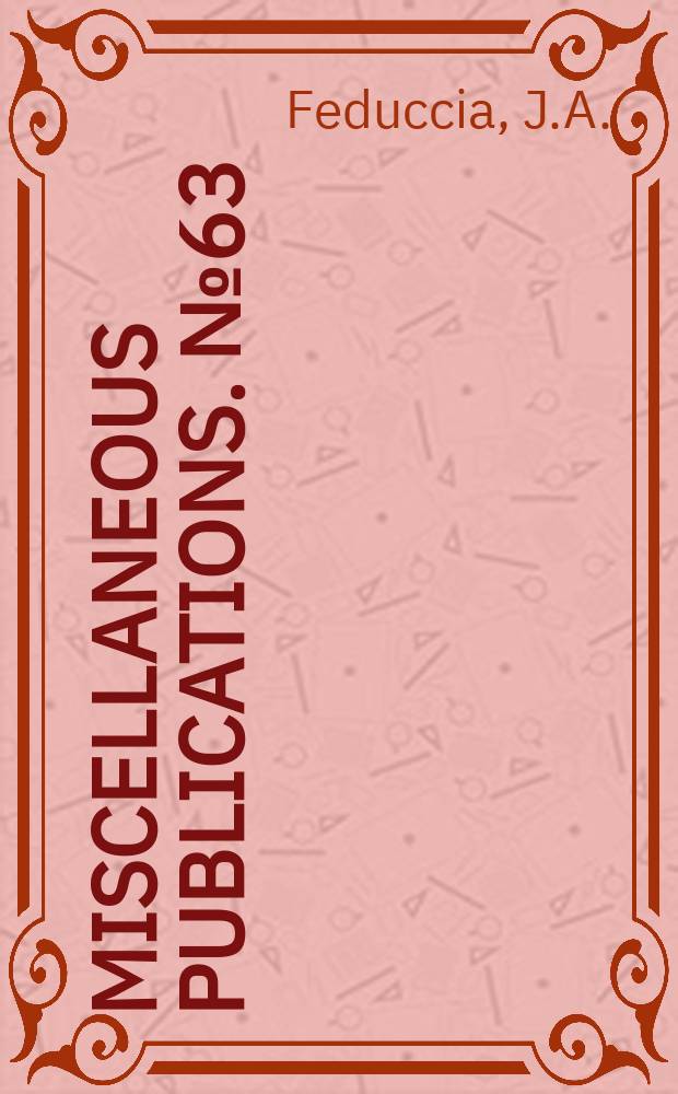 Miscellaneous publications. №63 : Morphology of the bony stapes (columella) ...