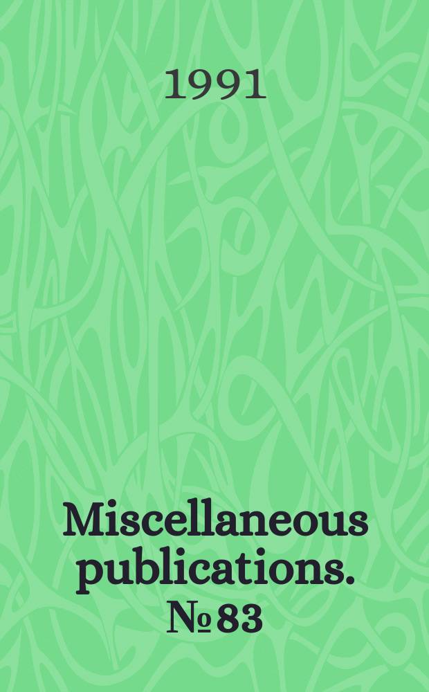 Miscellaneous publications. №83 : Altitudinal ecology of Agama tuberculata Gray in the Western ...