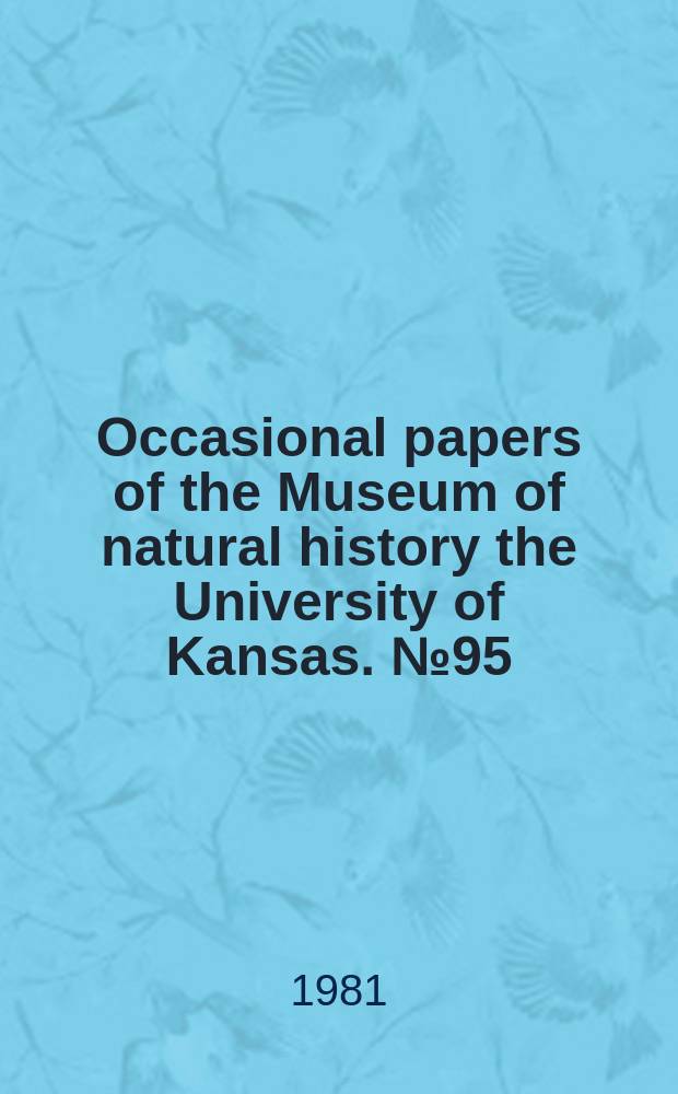 Occasional papers of the Museum of natural history the University of Kansas. №95 : A new species of steamer-duck ...