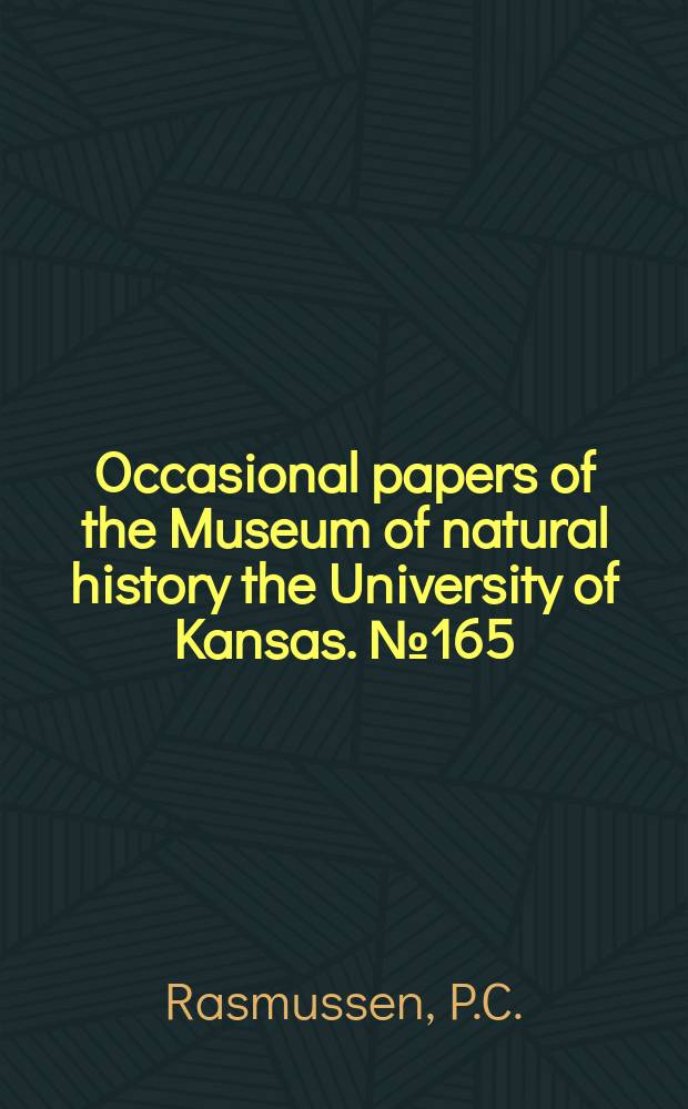 Occasional papers of the Museum of natural history the University of Kansas. №165 : Avifauna of a Beagle Channel